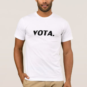 Vota vote in Spanish black white modern political T-Shirt