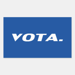Vota vote in Spanish blue white latino political Rectangular Sticker