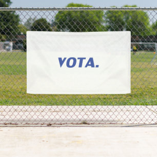Vota vote in Spanish blue white modern political Banner