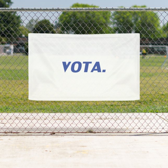 Vota vote in Spanish blue white modern political  Banner (Insitu)