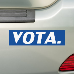 Vota vote in Spanish blue white modern political Bumper Sticker