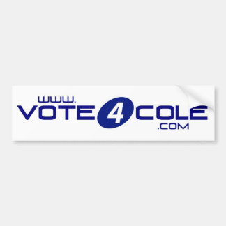 Vote4Cole Bumper Sticker