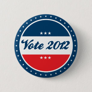 Vote 2012 Election 6 Cm Round Badge