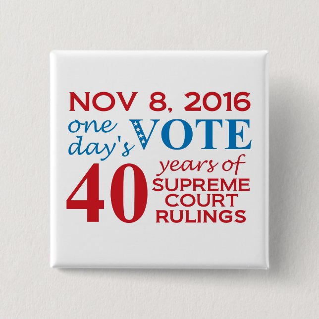 VOTE 2016 square button (Front)