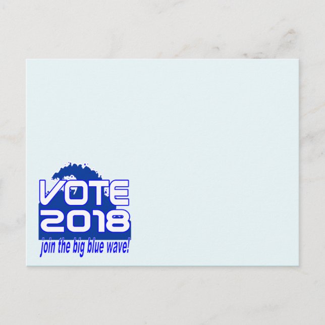 VOTE 2018 Blue Wave postcard (Front)