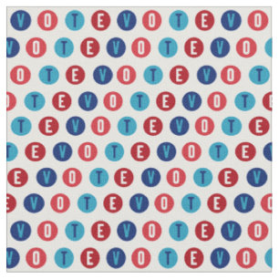 Vote 2020 mod dots white fabric