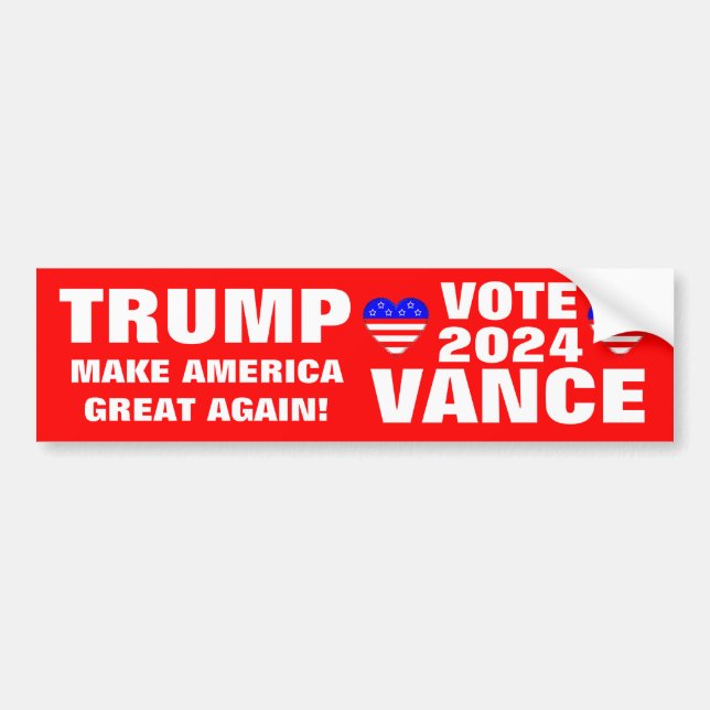 Vote 2024 Trump Vance Bumper Sticker (Front)