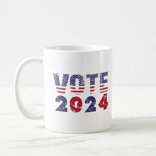 Vote 2024 Unisex Coffee Mug (Left)