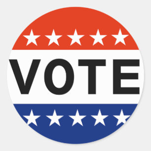 Vote 2026 Midterm Election Classic Round Sticker