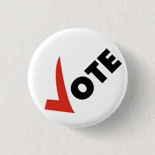 vote 3 cm round badge