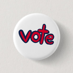 Vote 3 Cm Round Badge