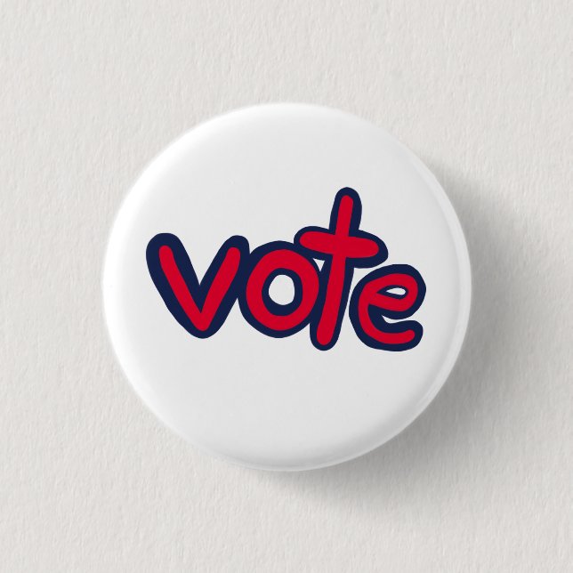 Vote 3 Cm Round Badge (Front)