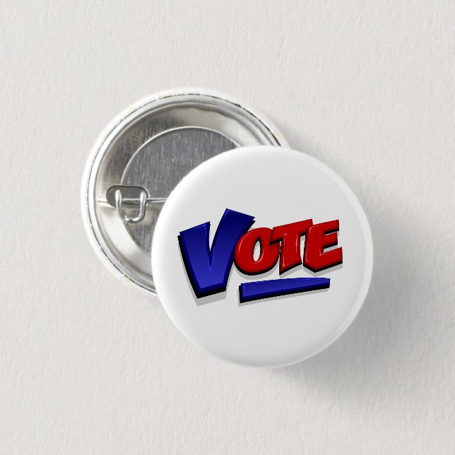 Vote 3 Cm Round Badge (Front & Back)