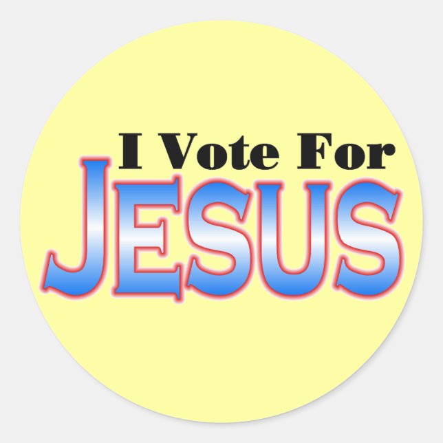 Vote 4 JESUS STICKERS (Front)