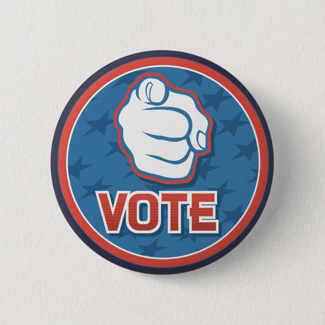vote 6 cm round badge (Front)