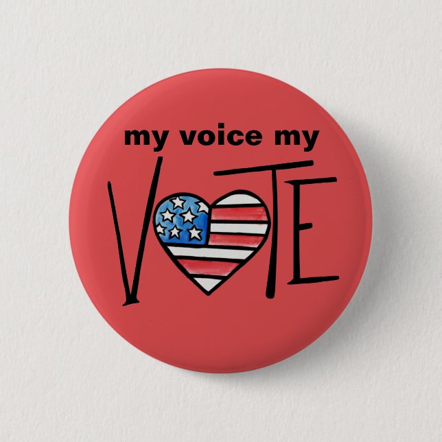VOTE 6 CM ROUND BADGE (Front)
