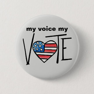 VOTE 6 CM ROUND BADGE