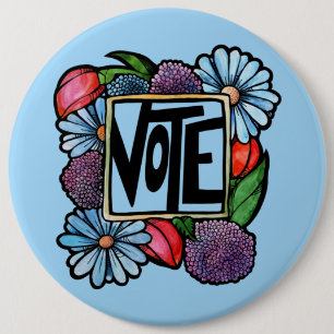 VOTE 6 CM ROUND BADGE