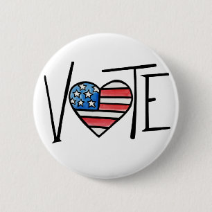 VOTE  6 CM ROUND BADGE