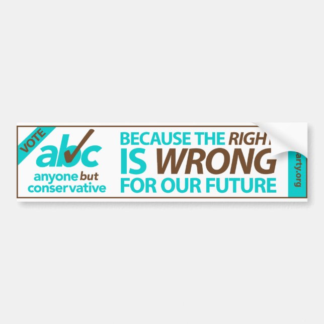 Vote ABC bumper sticker (Front)