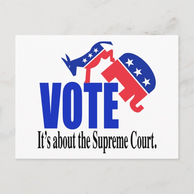 Vote about Supreme Court Postcard (Front)