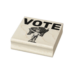 VOTE American flag Patriotic baby Rubber Stamp