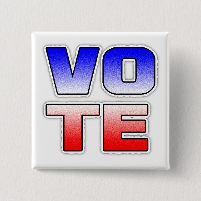 Vote American Political Elections  Button (Front)