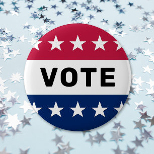 Vote American Presidential Election USA Patriotic 6 Cm Round Badge