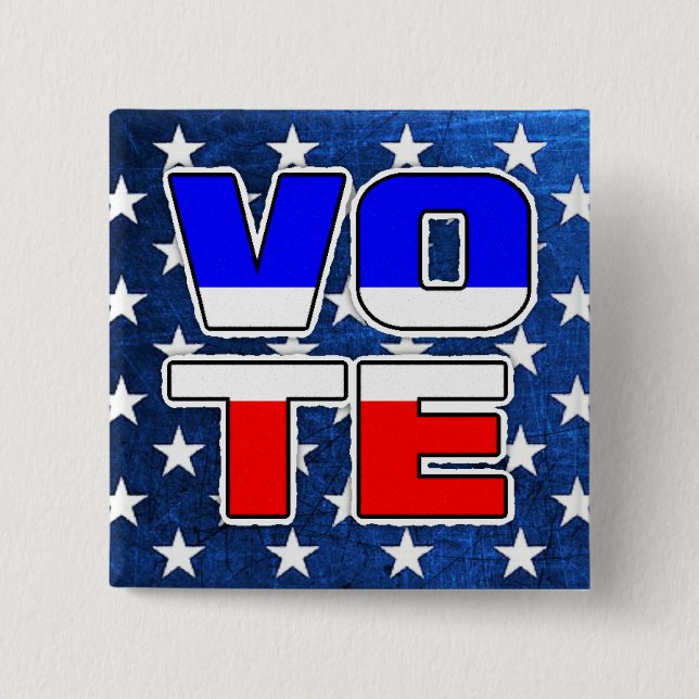 Vote American Star Spangled Button (Front)