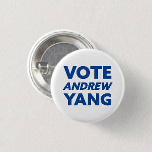Vote Andrew Yang New York City Mayor White 3 Cm Round Badge