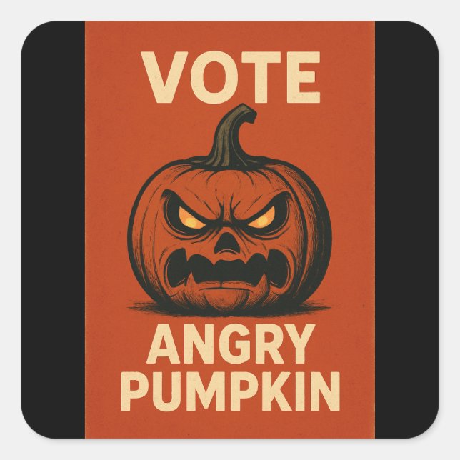 Vote Angry Pumpkin Stickers (Front)
