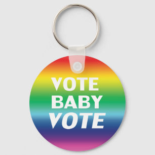 vote baby vote - Pride lgbtq lgbt rainbow colours Key Ring