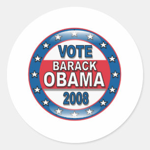 Vote Barack Obama 2008 Classic Round Sticker