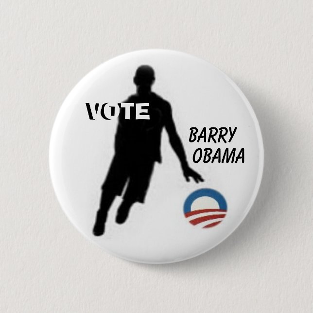 Vote Barry Obama Button (Front)