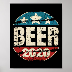 Vote Beer Funny Alcohol Anti Trump Biden Voted For Poster