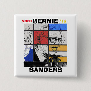 Vote Bernie '16 15 Cm Square Badge