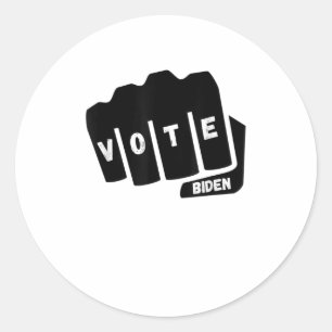 Vote Biden Fist AntiTrump Tee Classic Round Sticker
