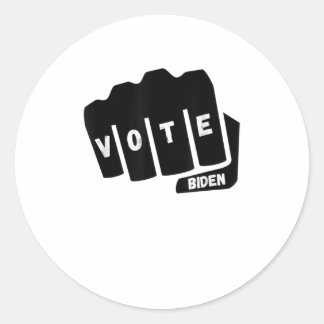Vote Biden Fist AntiTrump Tee Classic Round Sticker