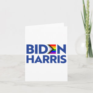 Vote Biden Harris Lgbt Lgbtq Progress Pride Flag J Card