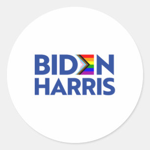Vote Biden Harris Lgbt Lgbtq Progress Pride Flag J Classic Round Sticker