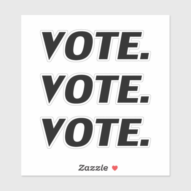 "vote" black letters - (Sheet)