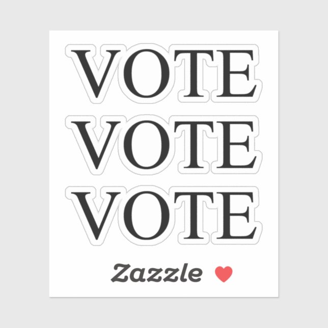 "vote" black letters - 3 per sheet (Sheet)