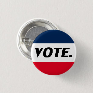 "Vote" black letters, red blue white background 3 Cm Round Badge