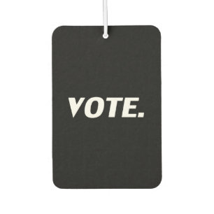 "vote" - black white air freshener
