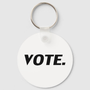 vote - black white key ring