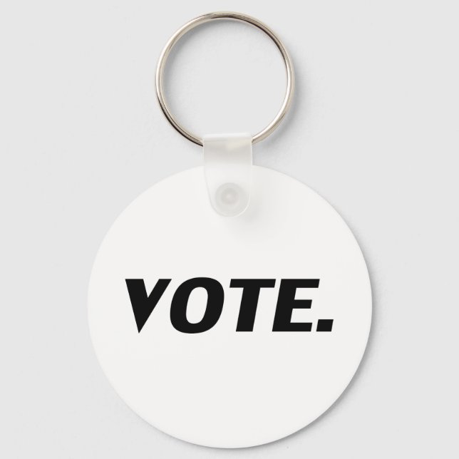 vote - black white key ring (Front)