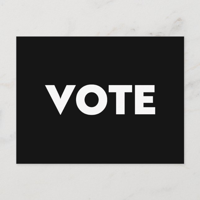 "vote" black white postcard (Front)