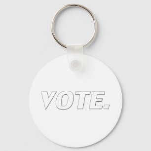 vote - black white simple minimalist key ring