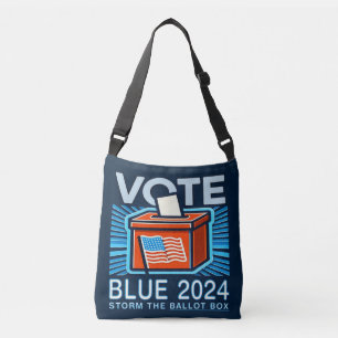 Vote Blue 2024 Ballot Box Presidential Crossbody Bag