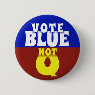 Vote Blue 6 Cm Round Badge